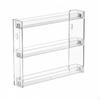 ThreeLevel Clear Rack Hookon Design Installation Storage Single Unit Transparent