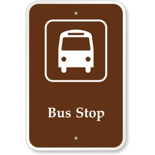 Bus Stop Campground Guide Aluminum Weatherproof Sign pAluminum 20x30cm（7.8x11.8inch）