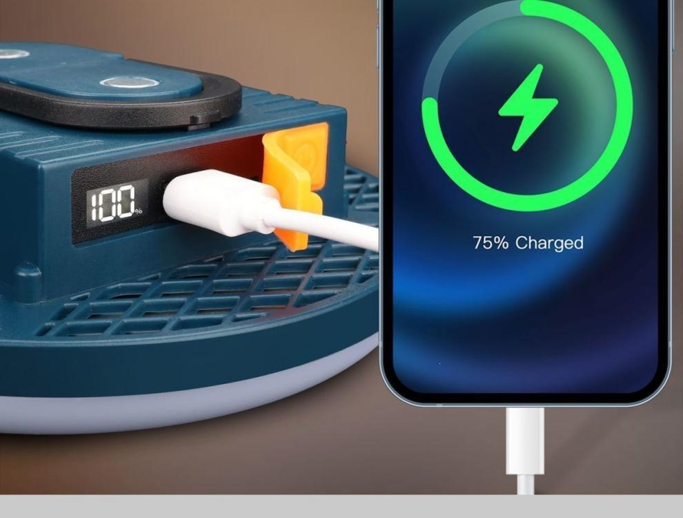 Rechargeable Super Bright Magnetic Outdoor Stall & Camping UFO Light with Long Battery Life