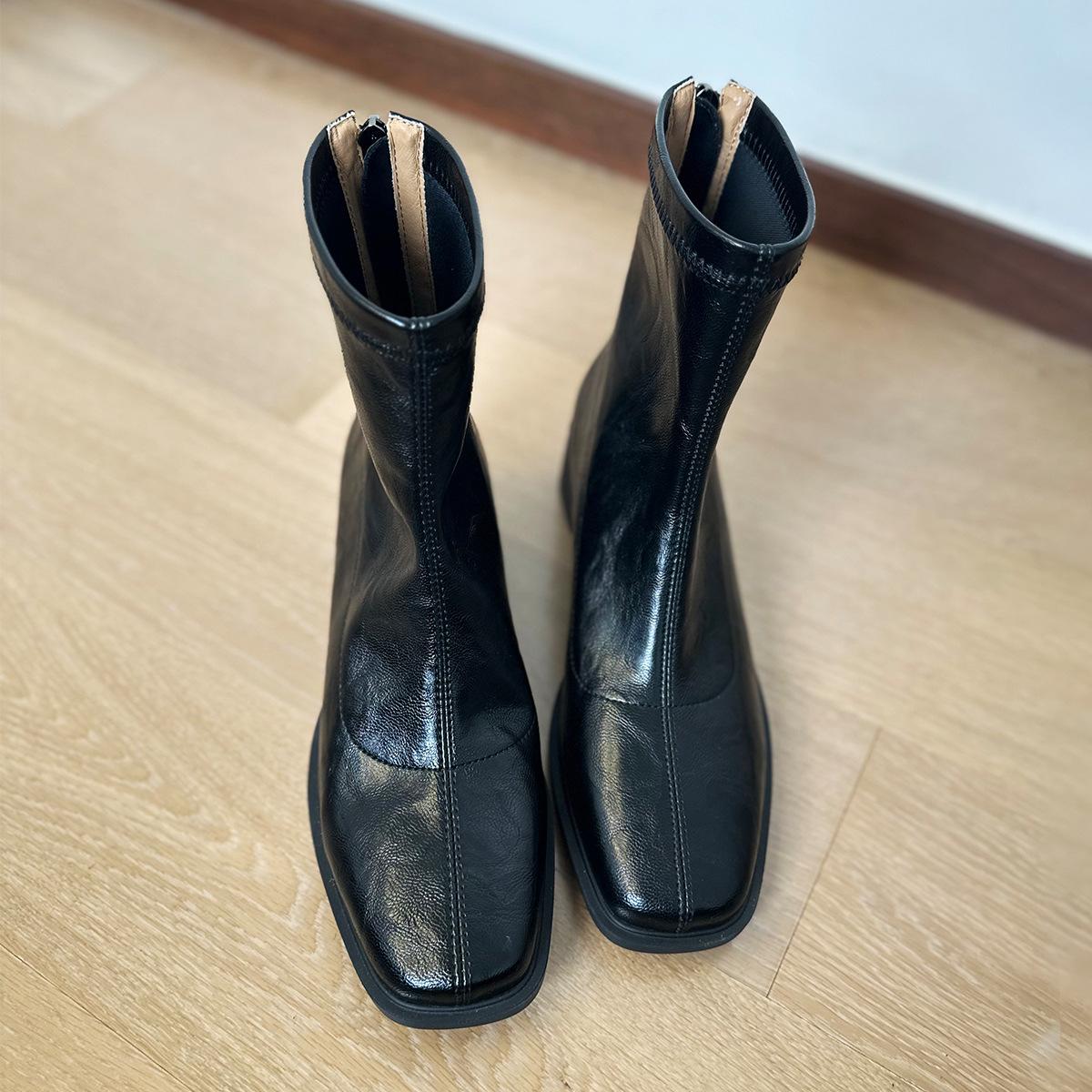 Retro Thick Heel Inner Height Increase