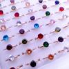 10 pairs of colored crystal zirconia rings alloy rings for ladies party rings