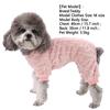 Warm Dog Clothes Soft Pet Jumpsuits For Small Medium Dogs Cats With D-ring Love Print Puppy Costume Teddy Chihuahua Pug Coat