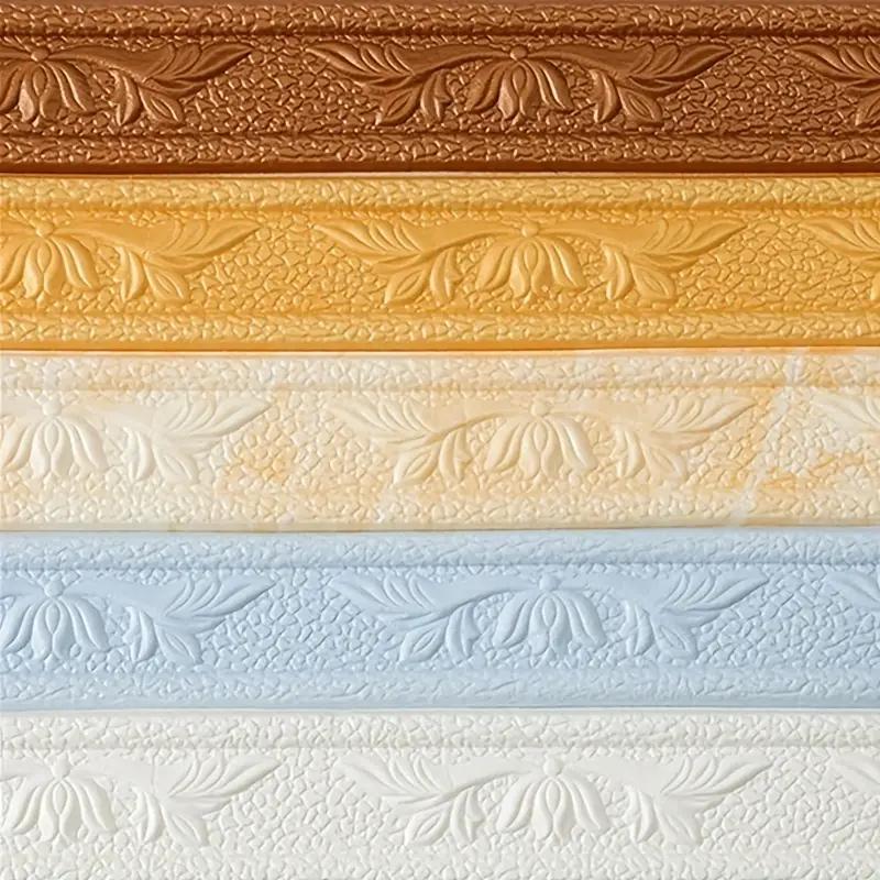 1PC 2.3mx4cm Ceiling Decorative Strip Self Adhesive Wall Trim Line Wall Border Skirting Home Decoration Wall Stickers