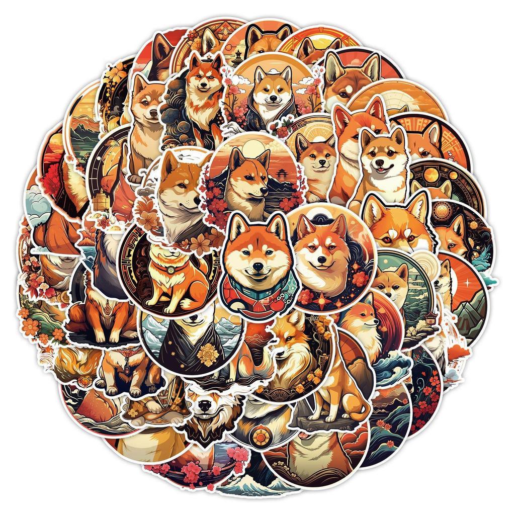 50PCS Cute Cartoon Puppy Stickers: Waterproof Decorative Decals for Phone, Tablet, Laptop, and Refrigerator