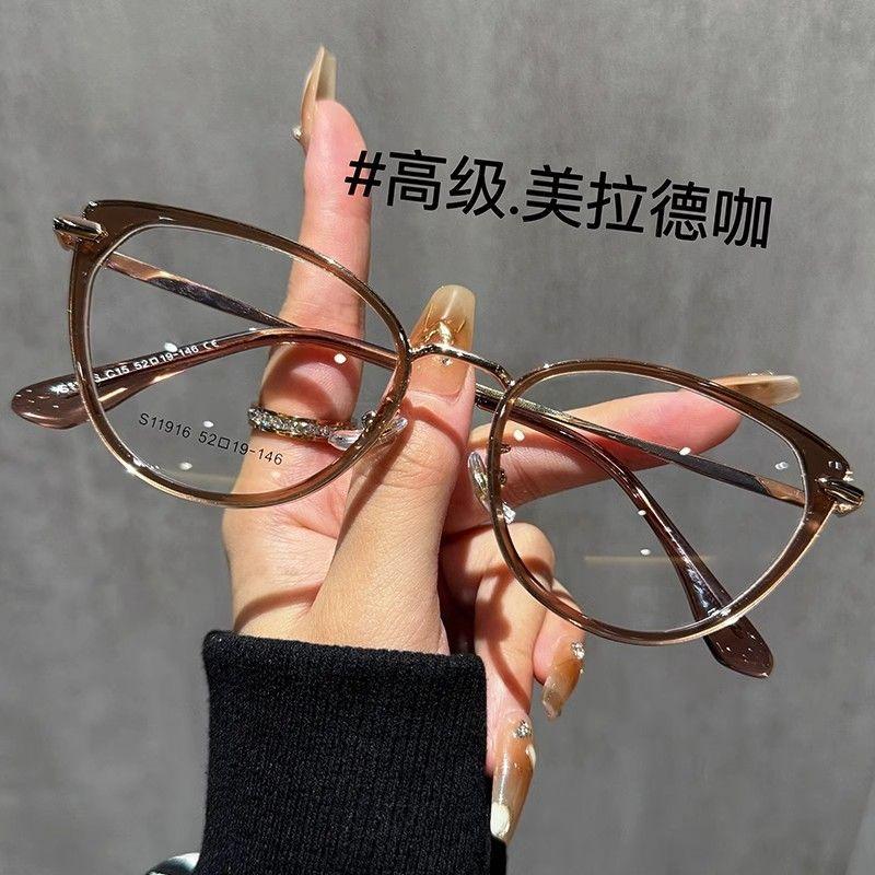 2Pcs Fashion Cat Eye Photochromic Myopia Glasses For Women Outdoor Color Changing Uv Protection Sunglasses Near Sight Eyeglasses
