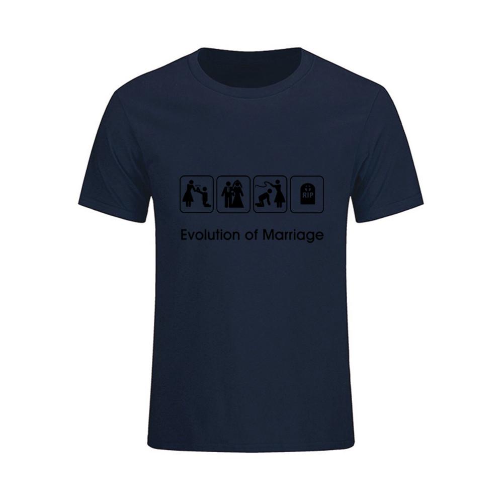 Hip Hop Tshirt Mens Fashion Brand Men T Shirt Evolution Of Marriage 100 Cotton 4XL