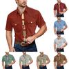 Top Casual de Manga Corta para Hombre con Solapa Moderna y Largo hasta el Hombro