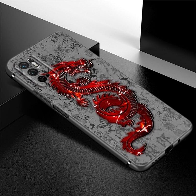 Cartoon Drache Handyhülle Für Xiaomi Redmi Note 11 10 9 8 Pro 11T 5G 10T 10S 9S 9T 9i 9C 9A 8T Weiche TPU Schwarze Hülle Coque Funda