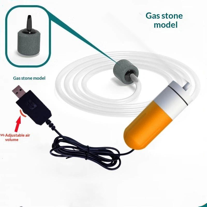Mini leise Aquarien-Luftpumpe Energiesparend Kleine Fischbecken-Sauerstoffpumpe Mit Luftstein Für Kampffischbecken