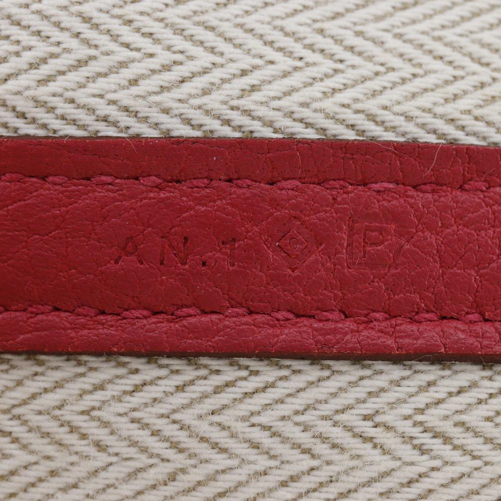 HERMES Garden party PM Tote Bag Bougainvillea Red Negonda Women Used