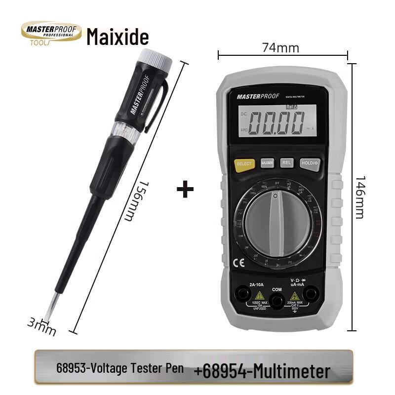 

MASTERPROOF Electric Test Pen Screwdriver Kit CN plug (adapter included)