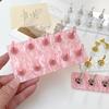 Double Row Solid Acrylic Nail Stand Base with 10-Piece Aurora Tip Holder Nail Art Display Manicure Tools and Accessories
