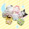 Adorable Kawaii Kuromi My Melody Plush Coin Bag And Soft Keychain Pendant Handbag Accessories