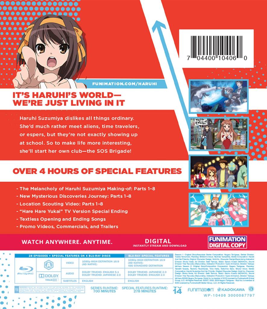 The Melancholy of Haruhi Suzumiya – Seasons 1 & 2 (Blu-ray)