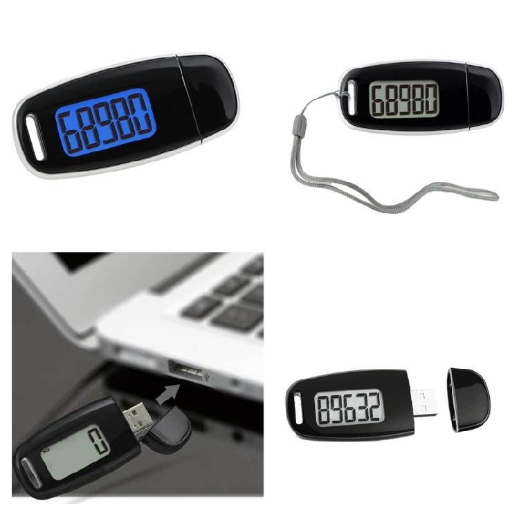 Walking 3D Pedometer Outdoor Small Digital Pedometer Accurate Fitness Trackers USB Rechargeable Accurate Step Counter