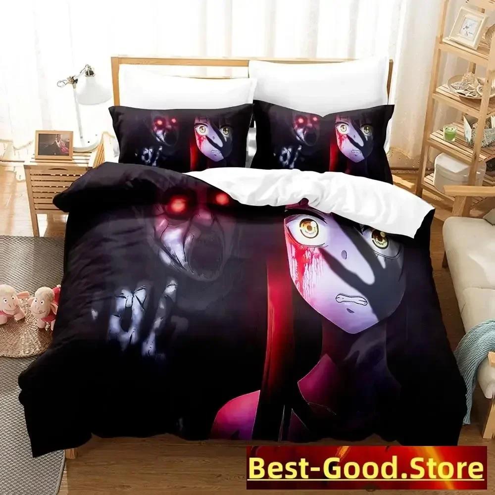 2023 Mieruko chan Bedding Set Duvet Cover Sheet Printed Bed Set Pillowcase Bed Full Queen King Size Comforter Bedroom