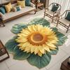 Soft Sunflower Mat Special-shaped Bathroom Floor Mat  for Living Room Tea Table Bedside