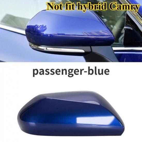 Blue Passenger Side Mirror Cover for 2018- Toyota Camry Housing Cap Wing