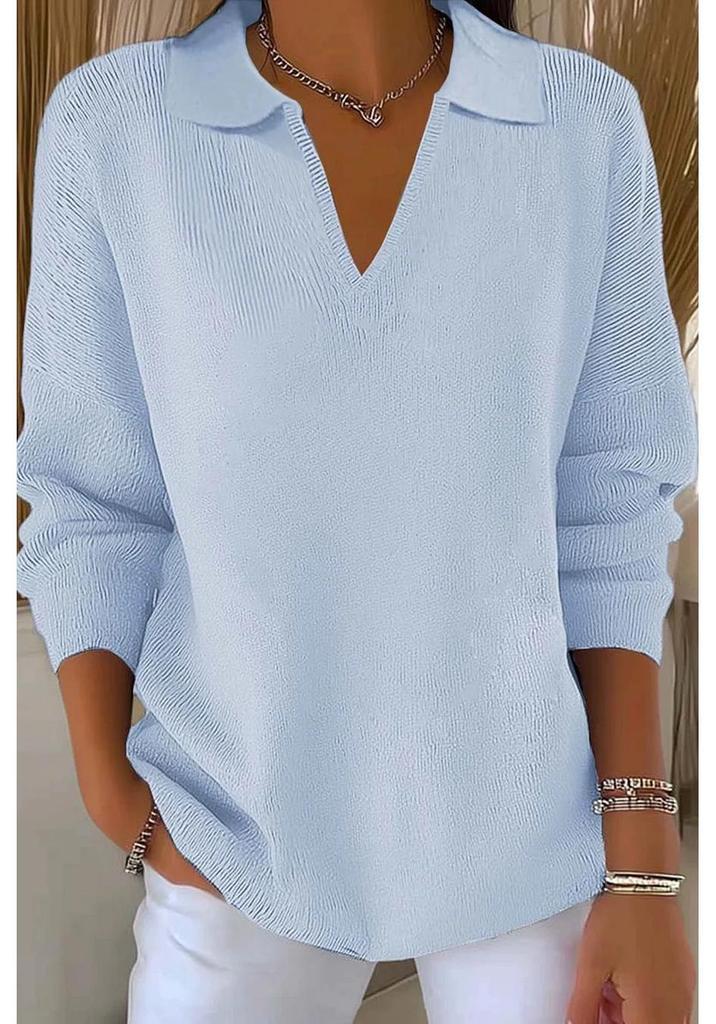 2026 Korean Retro Playful Slimming Lapel Knit Sweater - Versatile & Stylish