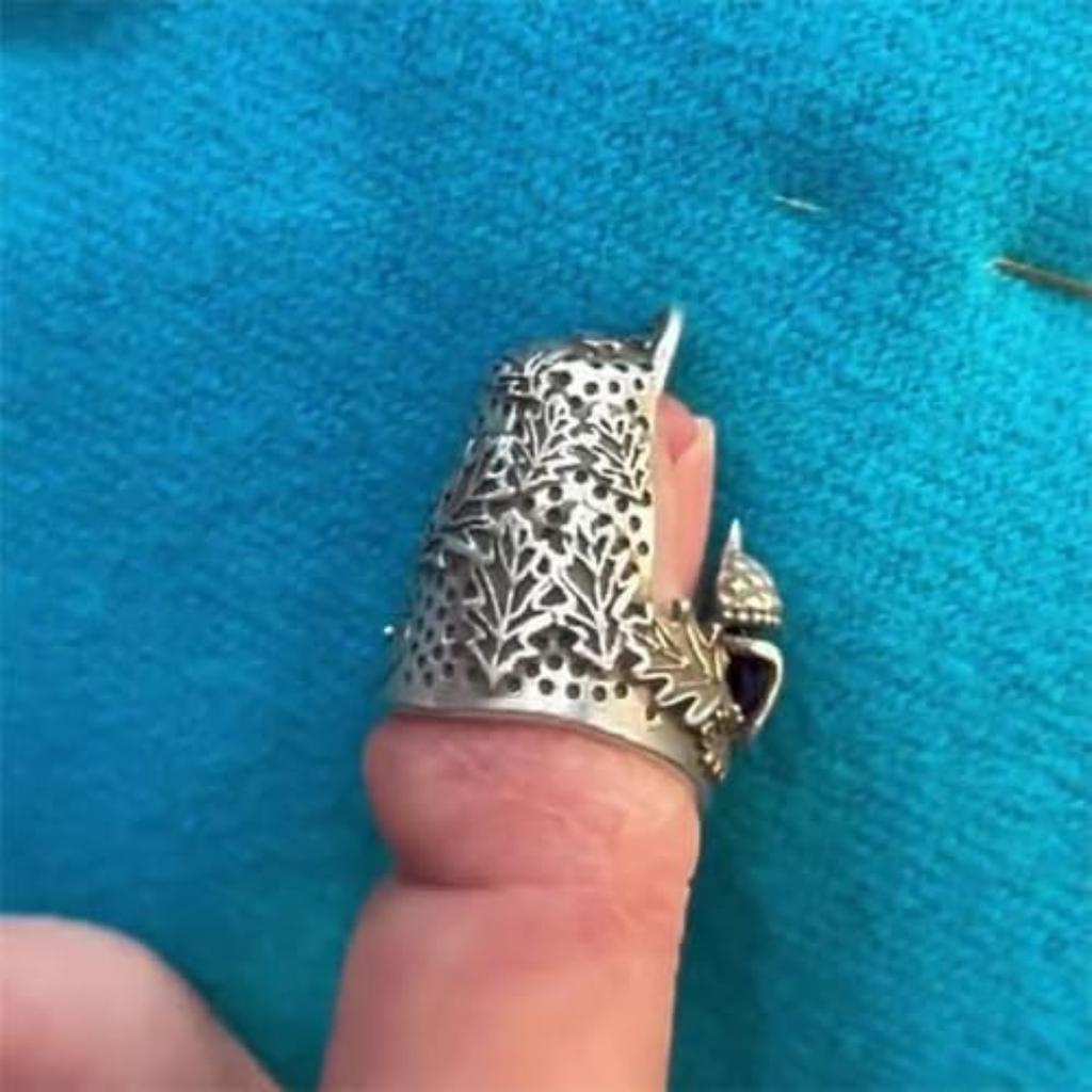 Thimbles for Hand Sewing Quilting, Sewing Thimble, Open Nail Acorn Finger Protector Finger Shield Ring, Sewing Quilting Accessories DIY Sewing Tools