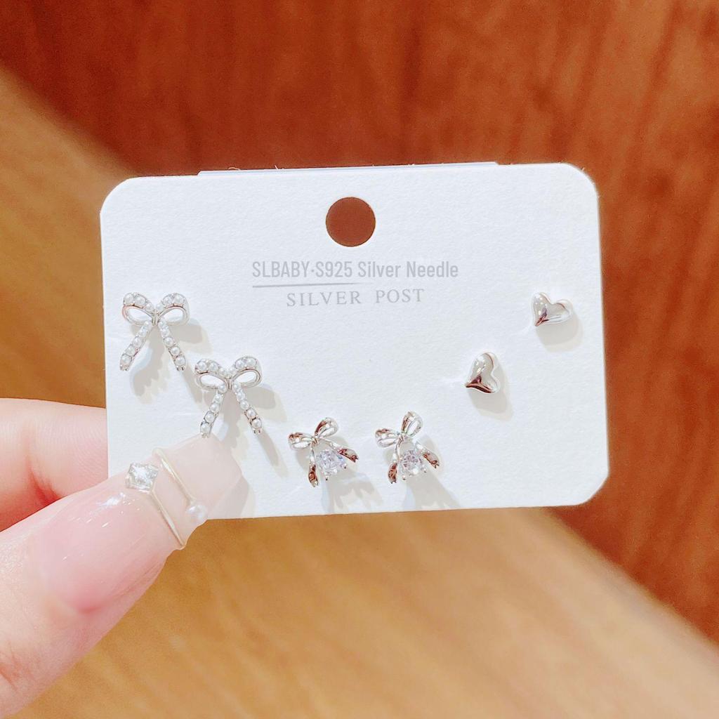 2025 Women's Light Luxury Earrings Set: High-End 925 Silver, Niche Design for Daily Matching