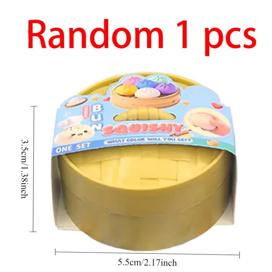 Cute Blind Box Dumpling Squishy Soft Squeeze Toy Colorful Simulation Anti-Stress Toy Boost Happiness Gift