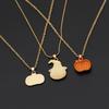 Halloween Ghost Witch Hat Pumpkin Earrings Enamel Necklace Set Drop Oil Process Cartoon Jewelry Festival Gift Accessory