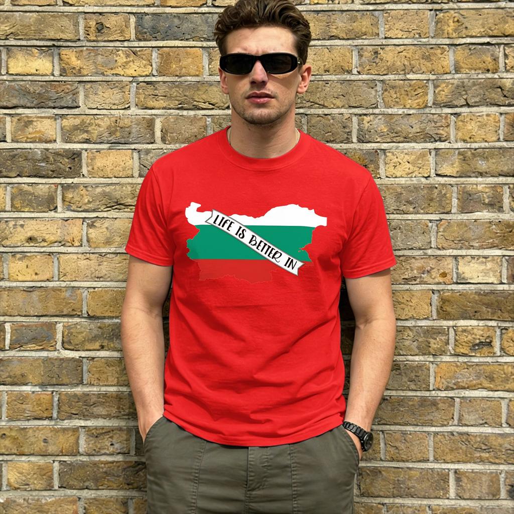 Bulgaria Flag TShirt Summer Hip Hop T Shirts Unisex 100 Cotton O Neck Plus Size 5XL Clothing Short Sleeves Y2K Basic Tops