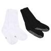 2pairs Wide Socks with Grips Elastic High Stretch Non Slip Loose Fit Socks Black White L XL