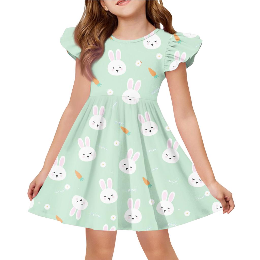 Vestido Infantil Casual de Moda com Manga Morcego