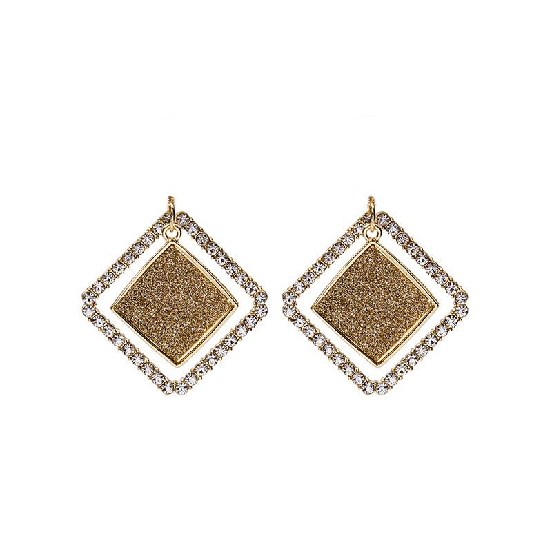 Engood 50Pcs Rhinestone Square Button Sewing Trim & Embellishments Craft Buckles for DIY Jewelry Earring or Necklace Pendants