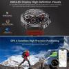 HD Uhren Eingebaute Dual-Band GPS Smartwatch Herren Smartwatch Kompass Höhenmesser Barometrisch 5ATM IP69K Wasserdicht AMOLED