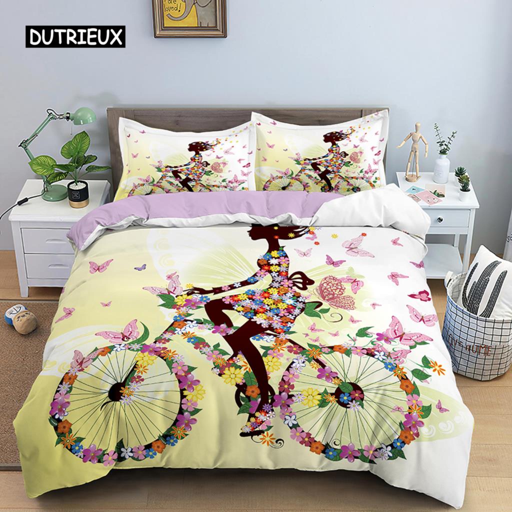 

Elegant Vibrant Quilt Cartoon for Kids Children Crib Danceing Girl Edredones Niños Princess Comforter (quilt)-EU Single(135*200cm)3pcs