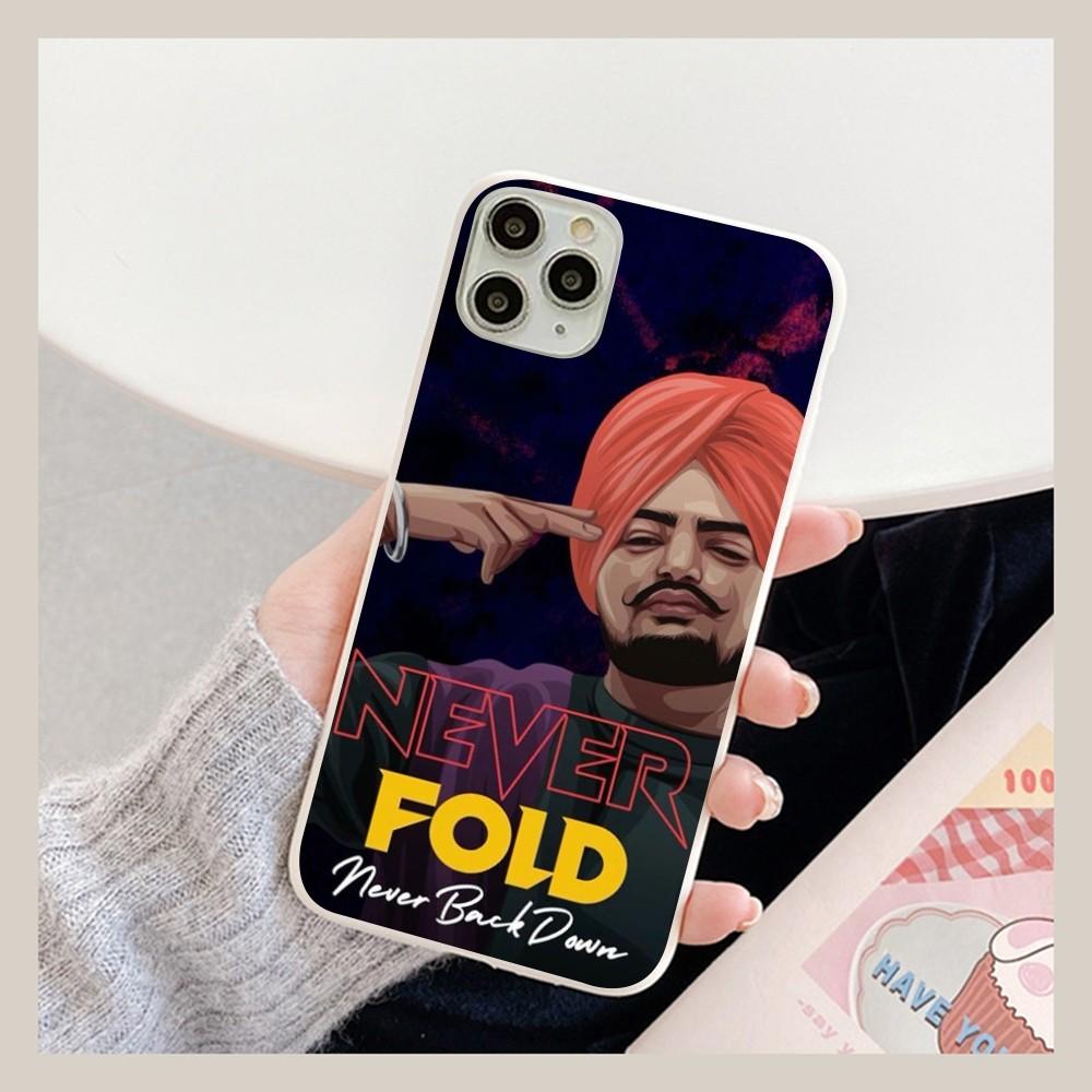 Singer Sidhu Moose Wala Phone Case For IPhone 14 11 12 13 Mini Pro Xs Max 8 7 6 6S Plus X XR Solid Candy Color Case