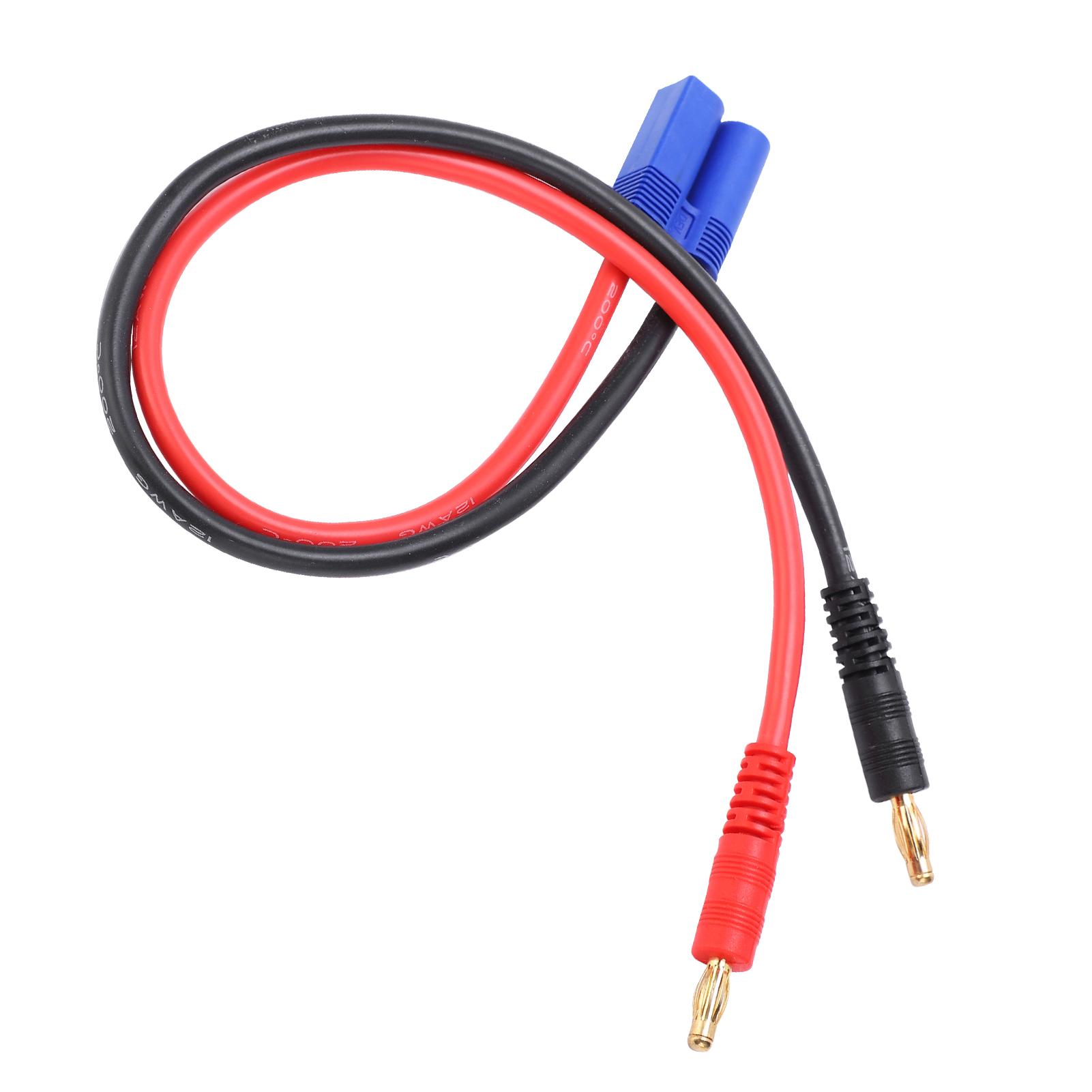 

4.0mm Banana Head to EC5 Plug 12AWG Silicone Wire 36.3cm for B6 Lipo Battery Charger
