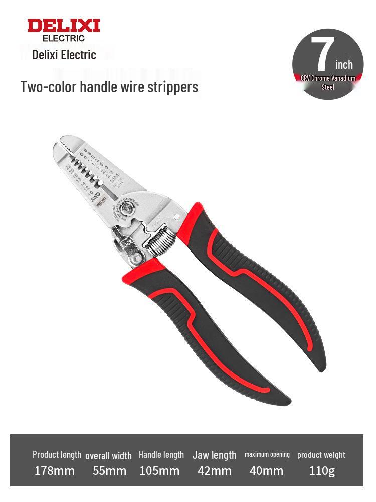 Delixi Multifunctional Electrician Wire Strippers and Crimping Pliers