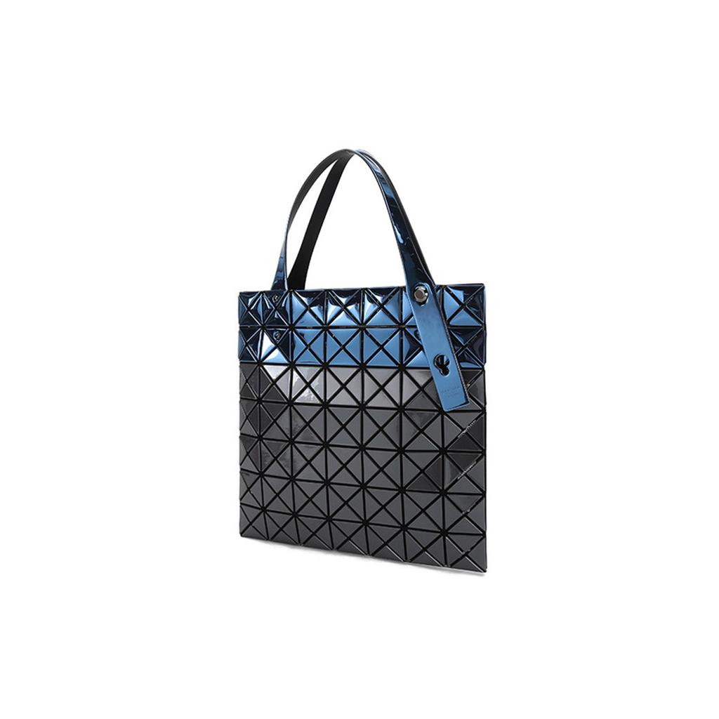 New ISSEY MIYAKE Platinum PVC Tote Bag, Shopping Bag, Handbag Regular Women's Metal Blue Gray BB18-AG142-72