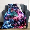 Name Custom Nezuko Print Flannel Blanket High Quality Warm Comfortable Cover for All Seasons Perfect for Gifts Home Decor