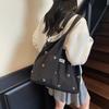 Women's Tote Bag Large Capacity Underarm Bag Bow Embroidery Shoulder Bag