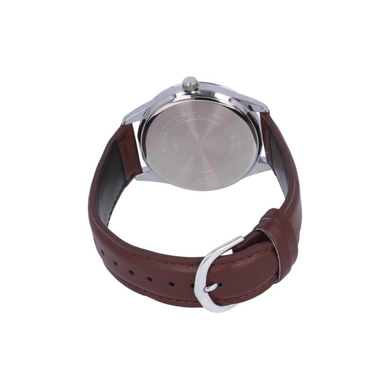 Casio STANDARD Series Simple Retro Small Round Watch Business Fashion Digital Dial Quartz Movement Leather Strap Japanese and Korean MTP-V005L-7B4