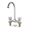 Retro Brass Double Handle Swivel Kitchen Faucet