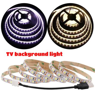 DC 5V USB-LED-Streifenlicht, warmweißes Kabel, Weihnachtsdekoration, TV-Hintergrundbeleuchtung, USB-LED-Streifen, Lampenband, Heimdekoration