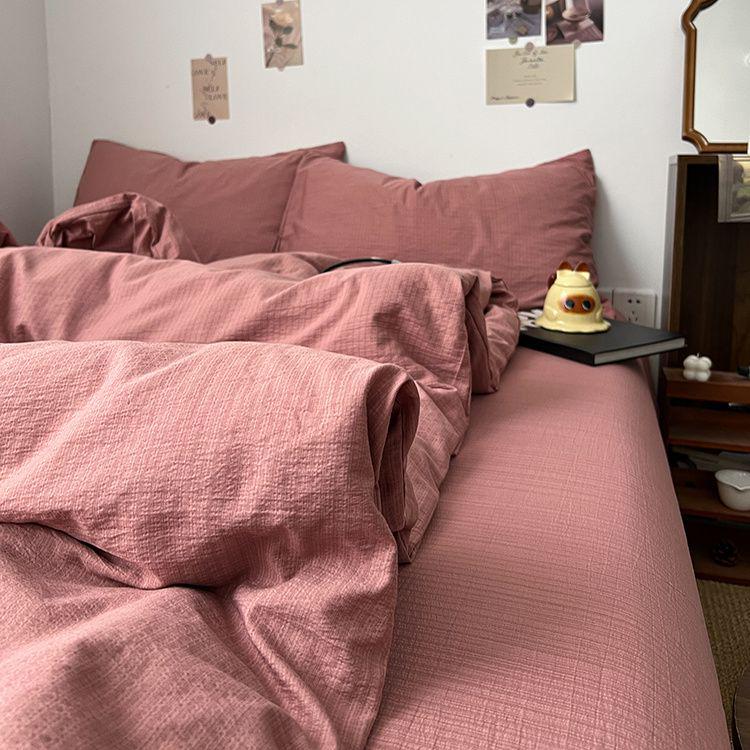 G5Zins Super Weiches Doppel-Gaze Bettwäsche-Set - Bettbezug & Laken - Für Alle Jahreszeiten, Perfekt für Studentenwohnheime.