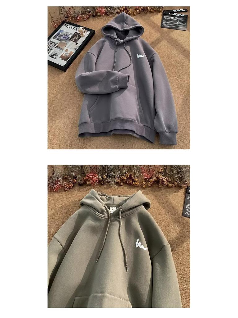 Men's Heavyweight Loose Fit Hoodie - Autumn/Winter 2024 American Style Sweatshirt Jacket, 250g