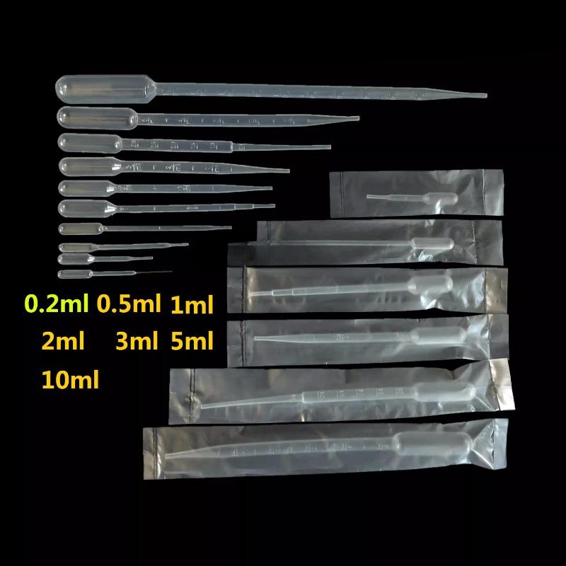 50pcs100pcs Disposable Plastic Dropper Pipette with Graduated 1ml2ml3ml5ml10ml Independent Aseptic Packaging Rubber Head Dropper 3ml-L 100pcs