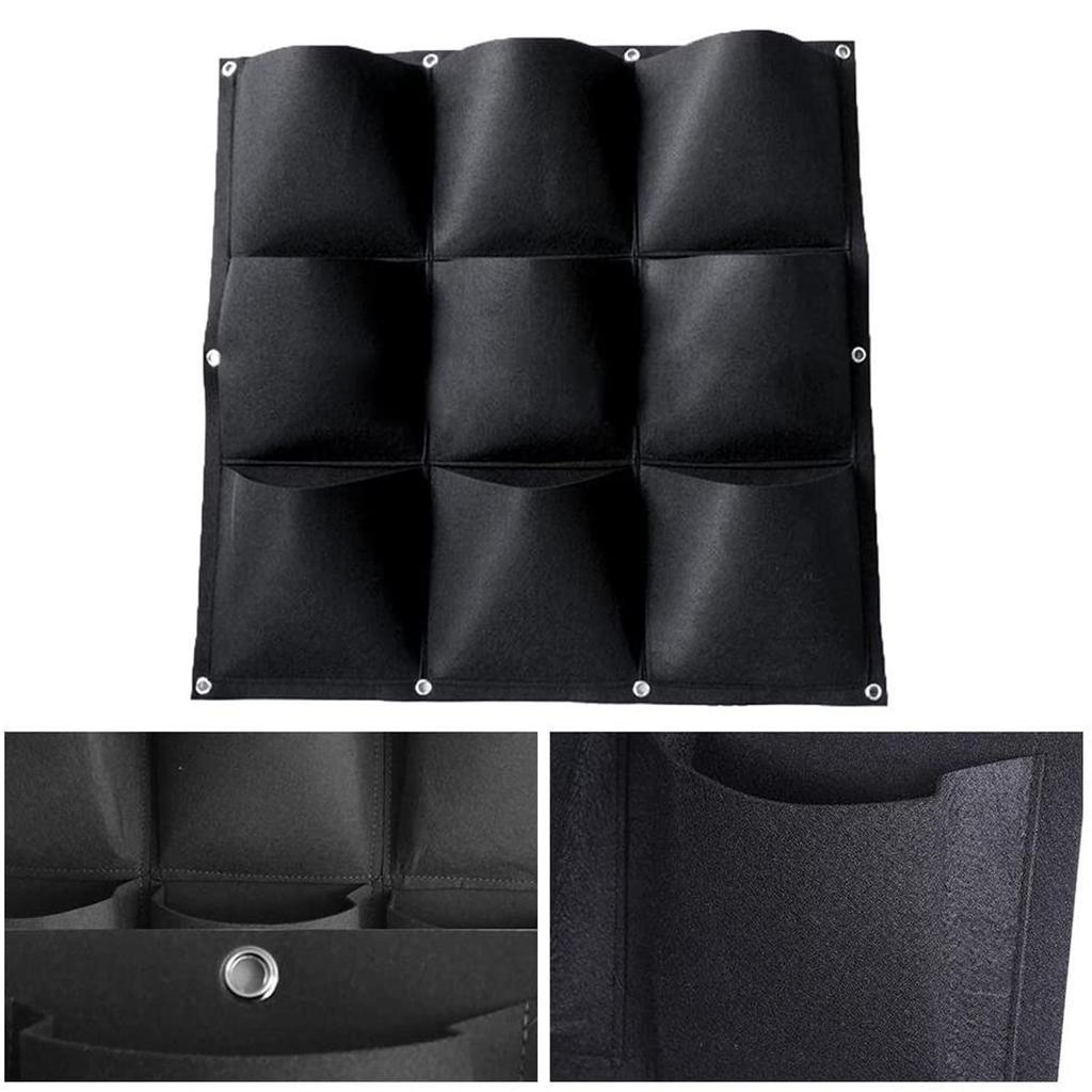 Wall Hanging Planting Bag,9 Pockets Vertical Garden Planters Bag For Plant,