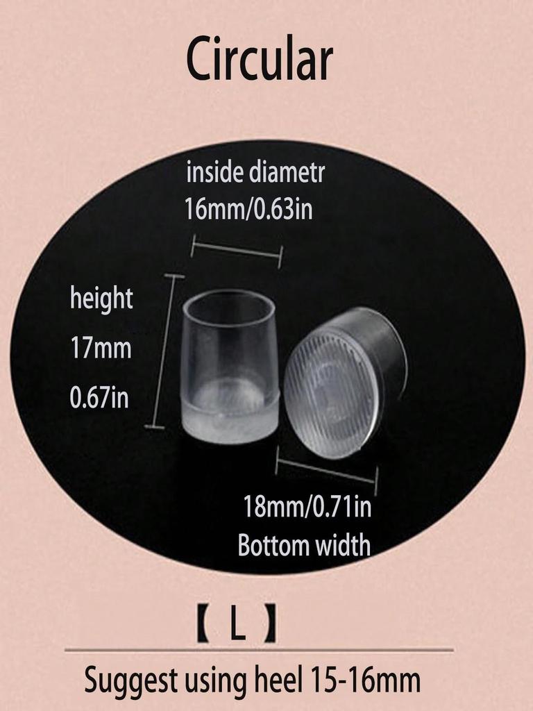 1 Pair High Heel Protectors, Replacement Stiletto Tip Covers, Quiet Anti-Noise Strips, Wear-Resistant Heel Repair Pad, Sole Protector