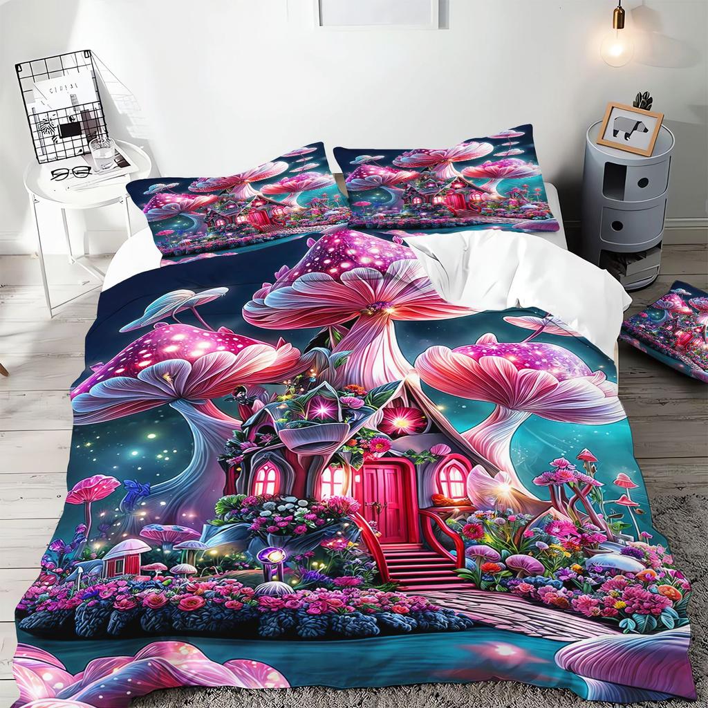3D Red Rose Water Drop Duvet Cover Set Dark Floral Print Bedding Quilt Cover With Pillowcases Single Full Queen King Bedroom