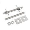 304 Stainless Steel Square Washer Nut & Thread Rod Set