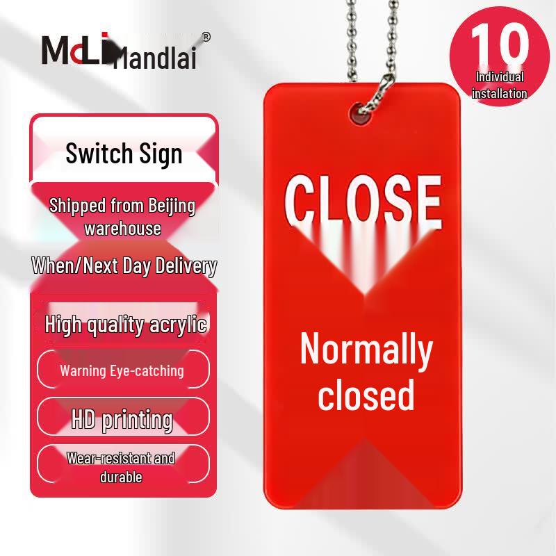 Acrylic Double-Sided Valve Status Tag